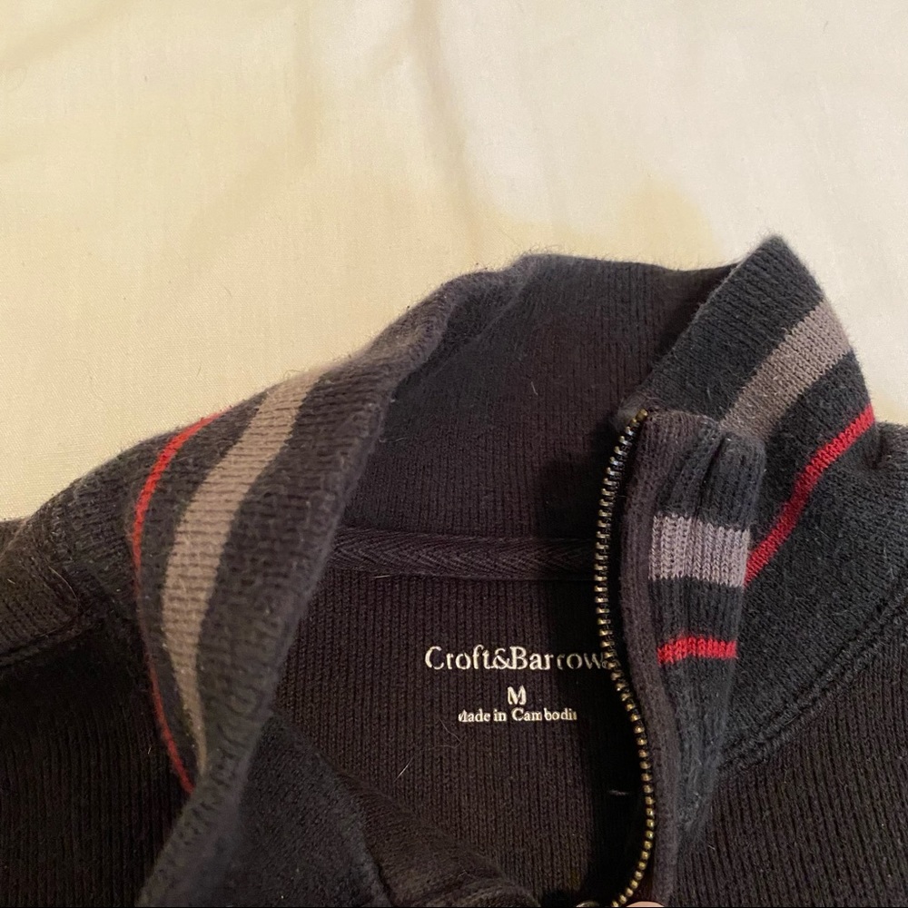 Black Zipper Neck Top - Picture 5 of 6